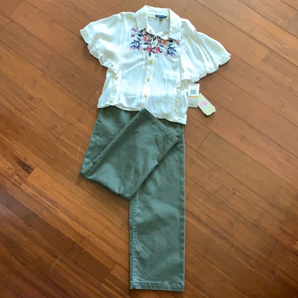 Embroidered Top and Pants